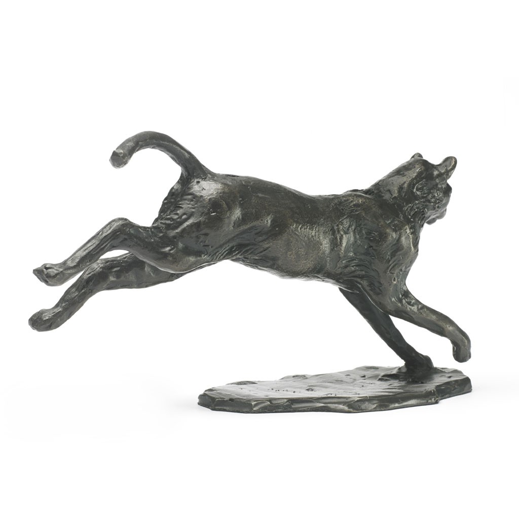 Bronze Cat Sculpture: Bounding Cat by Sue Maclaurin