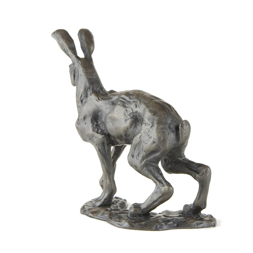 Bronze Hare Sculpture: Large Hare All Ears by Sue Maclaurin