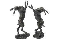 Bronze Wedding Anniversary Gift Suggestions Bronze Boxing Hares Sculpture